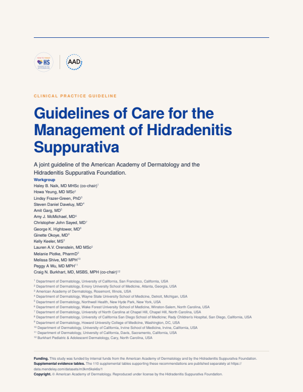 Cover of the printable guidelines